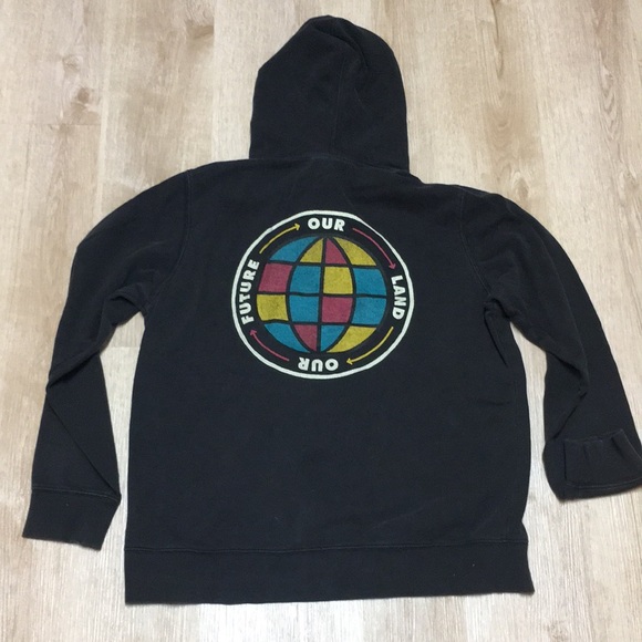 The North Face OUR FUTURE OUR LAND Black Hooded Men's sweatshirt size Large - Picture 6 of 6